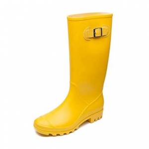 DKSUKO Rain Boots for Women – Waterproof Elastic Wellington Boots